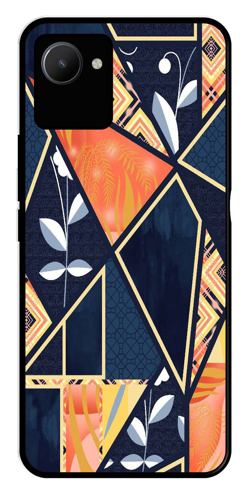 Marble Design Metal Mobile Case for Realme C30s   (Design No -07)