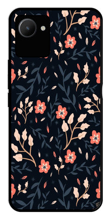 Floral Pattern Metal Mobile Case for Realme C30s