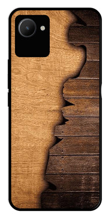 Wooden Design Metal Mobile Case for Realme C30s