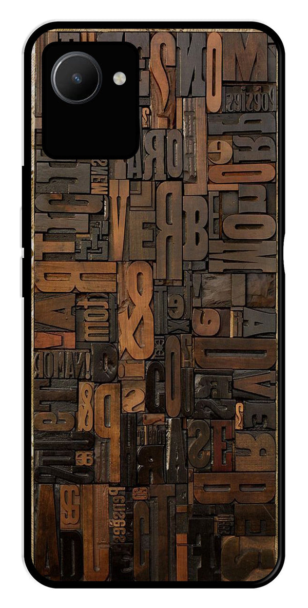 Alphabets Metal Mobile Case for Realme C30s   (Design No -32)