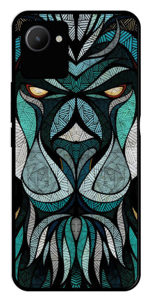 Lion Pattern Metal Mobile Case for Realme C30s