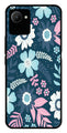 Flower Leaves Design Metal Mobile Case for Realme C30s   (Design No -50)