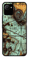 Map Design Metal Mobile Case for Realme C30s   (Design No -54)