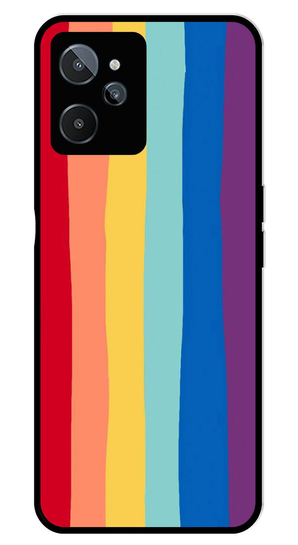 Rainbow MultiColor Metal Mobile Case for Realme C31   (Design No -03)