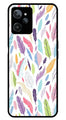 Colorful Feathers Metal Mobile Case for Realme C31   (Design No -06)