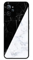 Black White Marble Design Metal Mobile Case for Realme C31   (Design No -09)