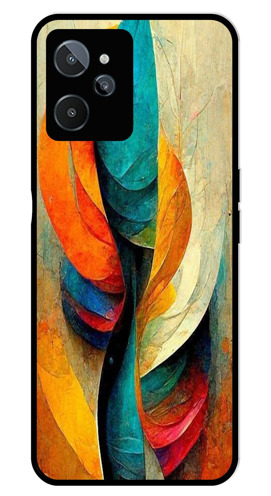 Modern Art Metal Mobile Case for Realme C31   (Design No -11)