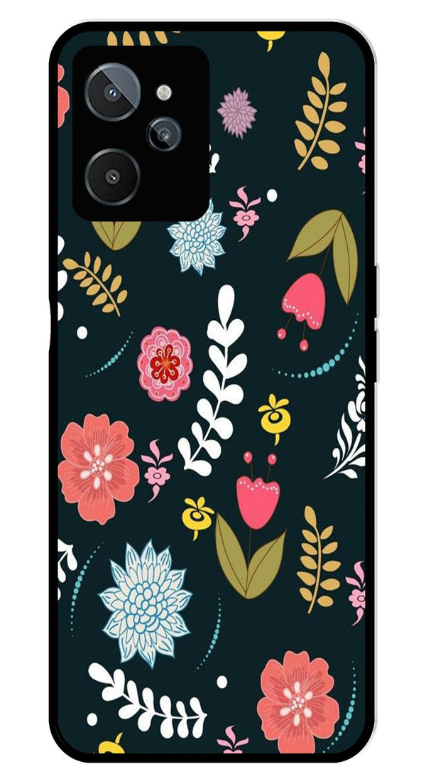 Floral Pattern2 Metal Mobile Case for Realme C31   (Design No -12)
