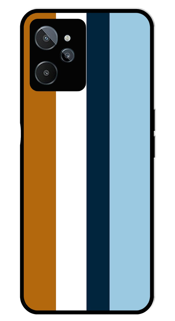 MultiColor Pattern Metal Mobile Case for Realme C31   (Design No -17)