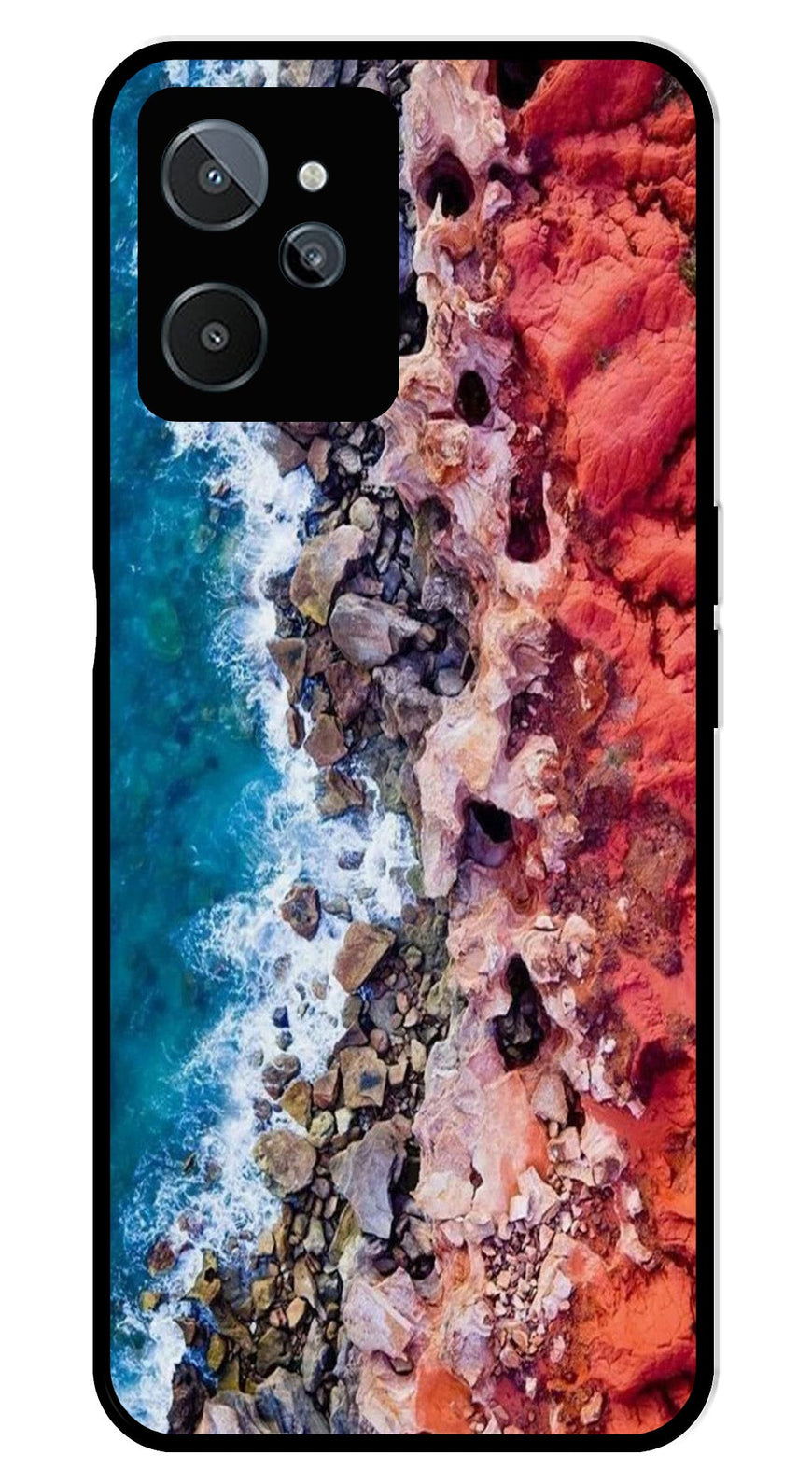 Sea Shore Metal Mobile Case for Realme C31   (Design No -18)