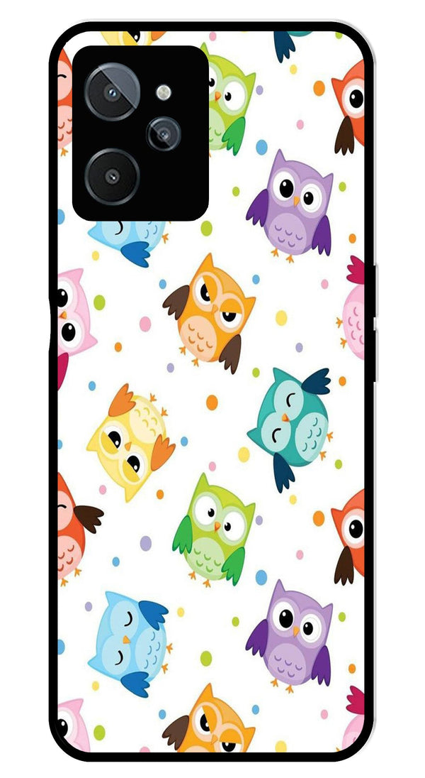 Owls Pattern Metal Mobile Case for Realme C31   (Design No -20)