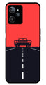 Car Lover Metal Mobile Case for Realme C31   (Design No -21)