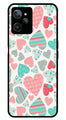 Hearts Pattern Metal Mobile Case for Realme C31   (Design No -22)