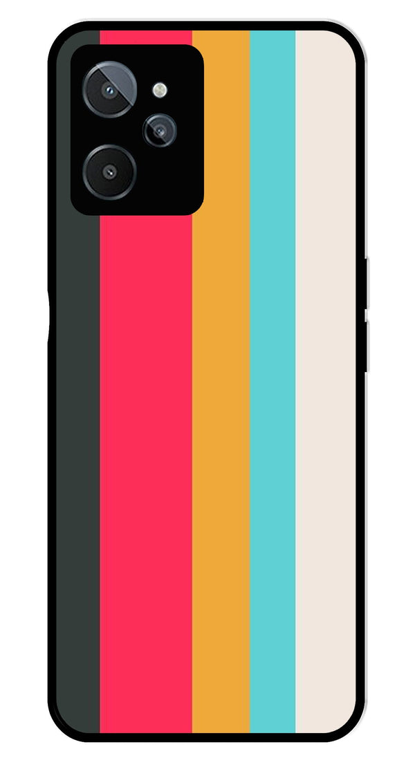 Muted Rainbow Metal Mobile Case for Realme C31   (Design No -31)