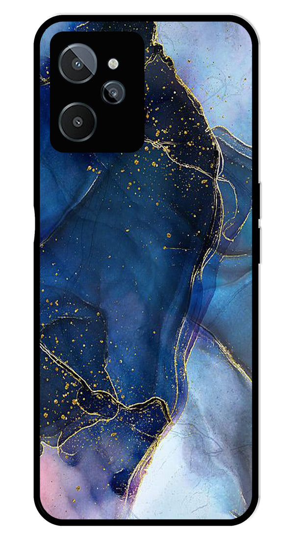 Blue Marble Metal Mobile Case for Realme C31   (Design No -34)