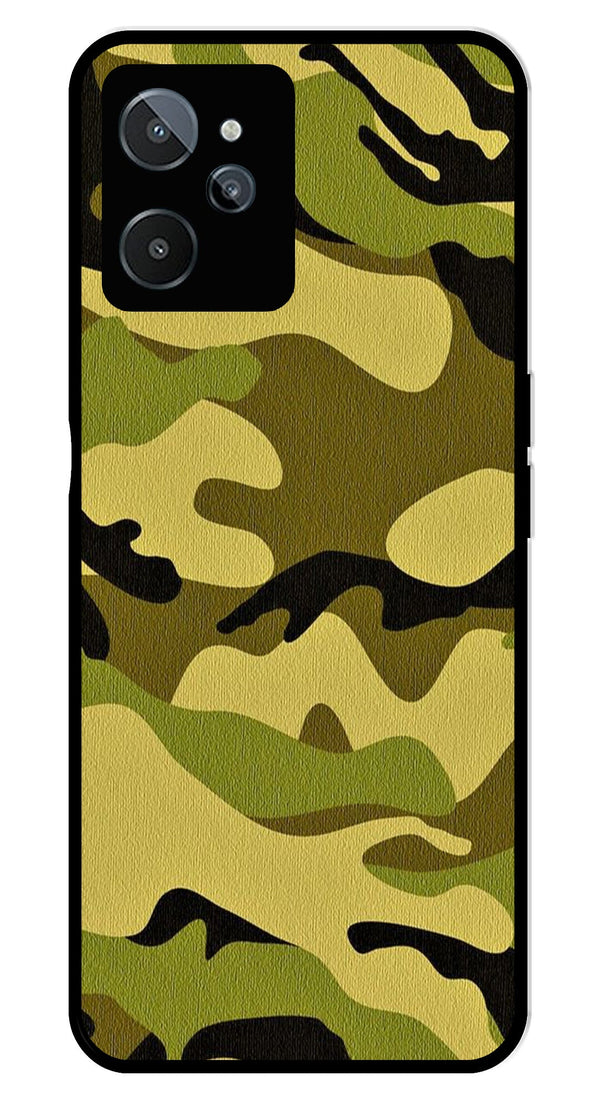 Army Pattern Metal Mobile Case for Realme C31   (Design No -35)