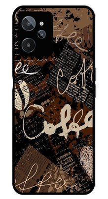 Coffee Pattern Metal Mobile Case for Realme C31