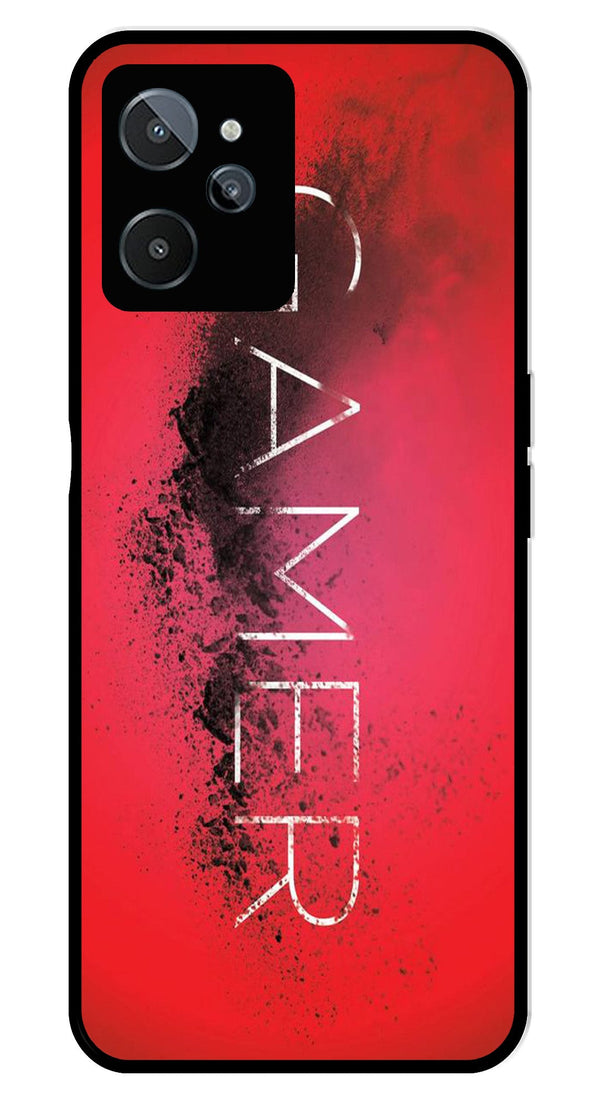Gamer Pattern Metal Mobile Case for Realme C31   (Design No -41)