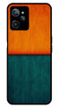 Orange Green Pattern Metal Mobile Case for Realme C31   (Design No -45)