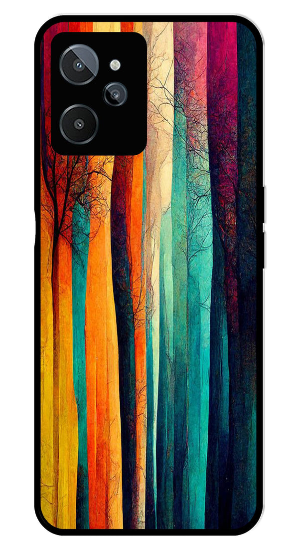 Modern Art Colorful Metal Mobile Case for Realme C31   (Design No -47)
