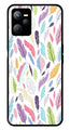 Colorful Feathers Metal Mobile Case for Realme C35   (Design No -06)