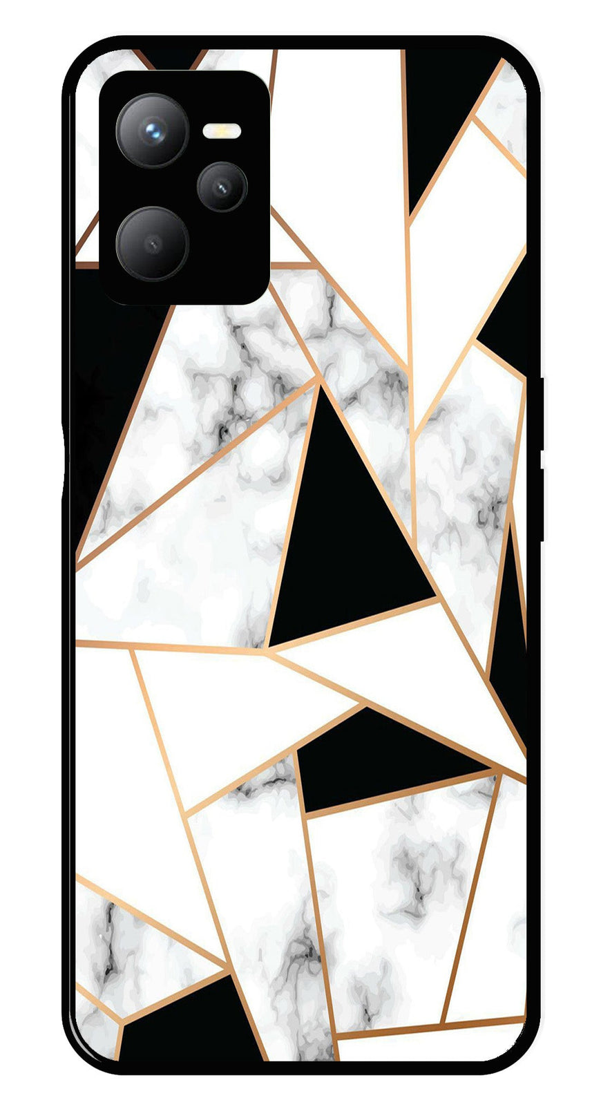 Marble Design2 Metal Mobile Case for Realme C35   (Design No -08)