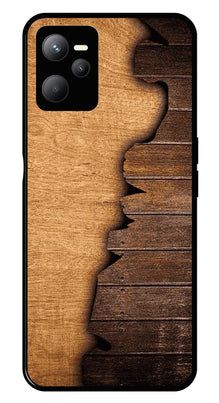 Wooden Design Metal Mobile Case for Realme C35
