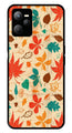Leafs Design Metal Mobile Case for Realme C35   (Design No -14)