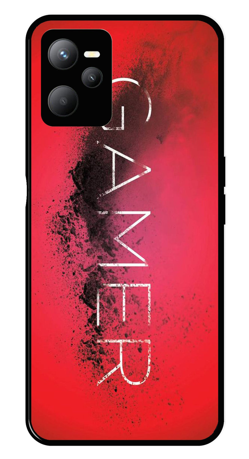 Gamer Pattern Metal Mobile Case for Realme C35   (Design No -41)