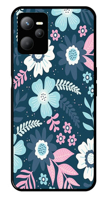 Flower Leaves Design Metal Mobile Case for Realme C35