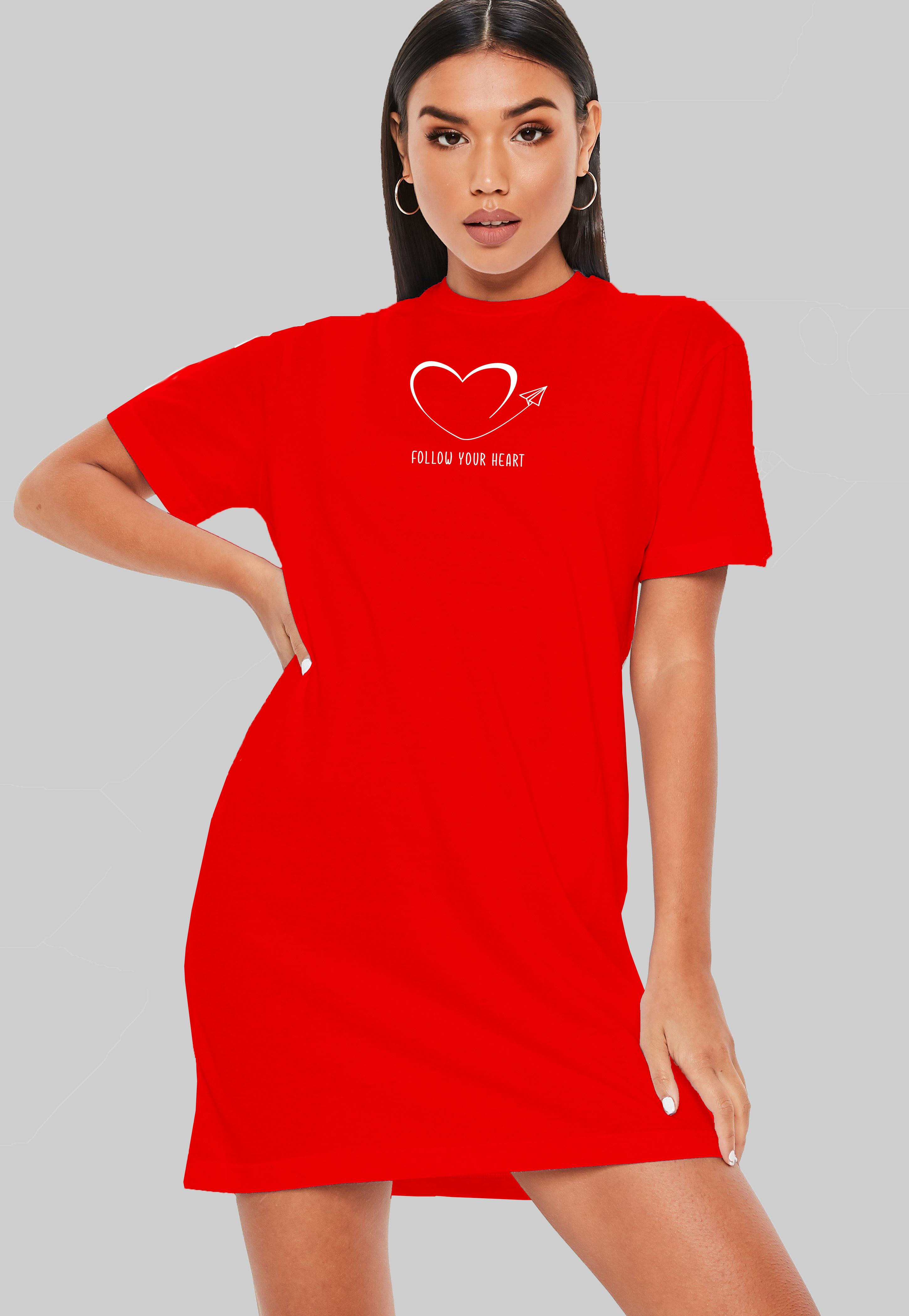 Follow Your Heart T-Shirt Dress