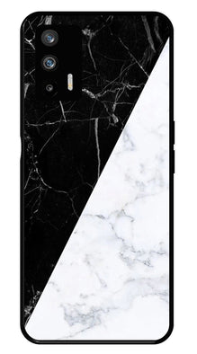 Black White Marble Design Metal Mobile Case for Realme GT