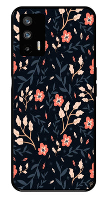 Floral Pattern Metal Mobile Case for Realme GT