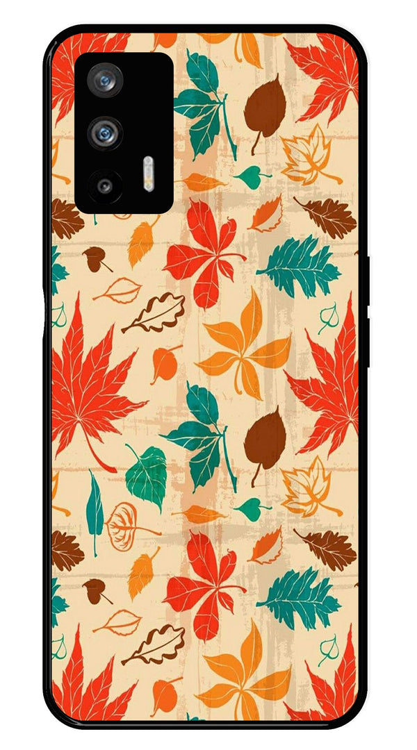 Leafs Design Metal Mobile Case for Realme GT   (Design No -14)