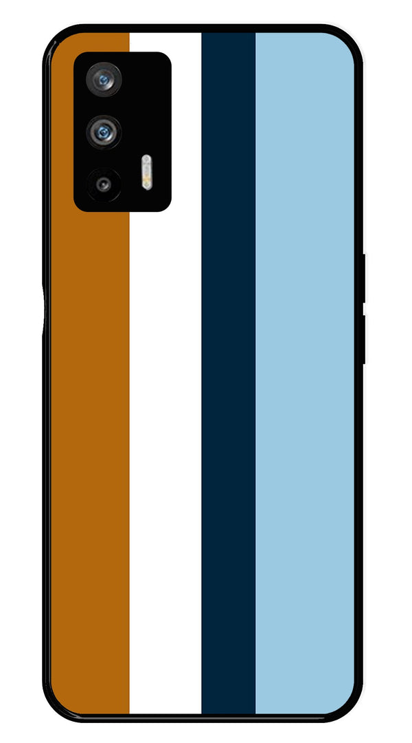 MultiColor Pattern Metal Mobile Case for Realme GT   (Design No -17)