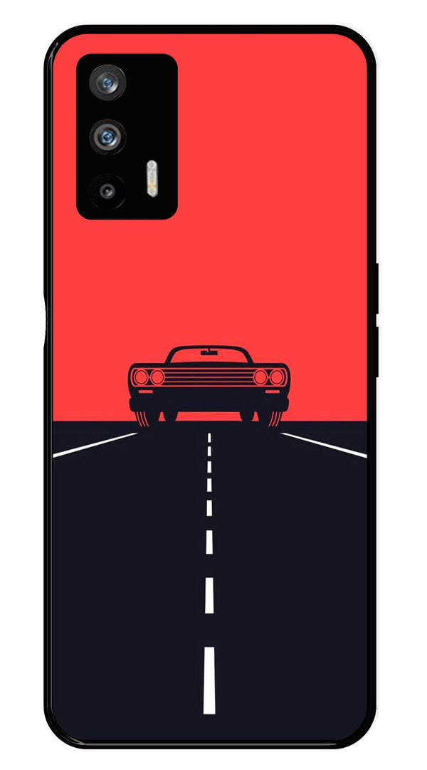 Car Lover Metal Mobile Case for Realme GT   (Design No -21)