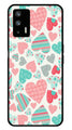 Hearts Pattern Metal Mobile Case for Realme GT   (Design No -22)