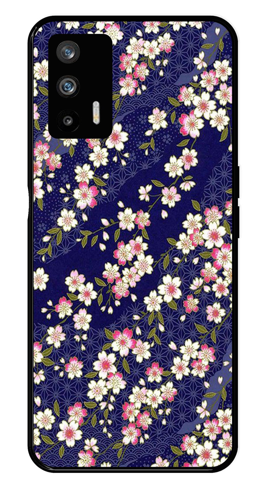 Flower Design Metal Mobile Case for Realme GT   (Design No -25)