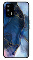 Blue Marble Metal Mobile Case for Realme GT   (Design No -34)