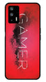 Gamer Pattern Metal Mobile Case for Realme GT   (Design No -41)