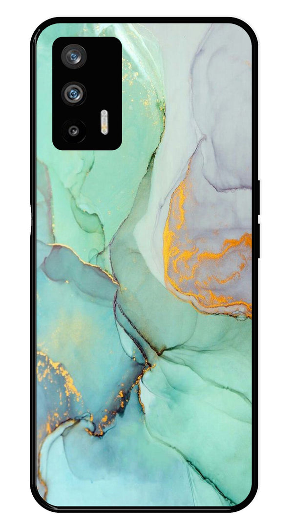Marble Design Metal Mobile Case for Realme GT   (Design No -46)