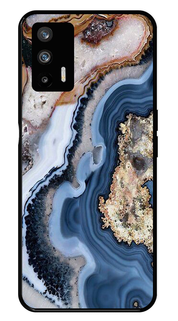 Marble Design Metal Mobile Case for Realme GT   (Design No -53)
