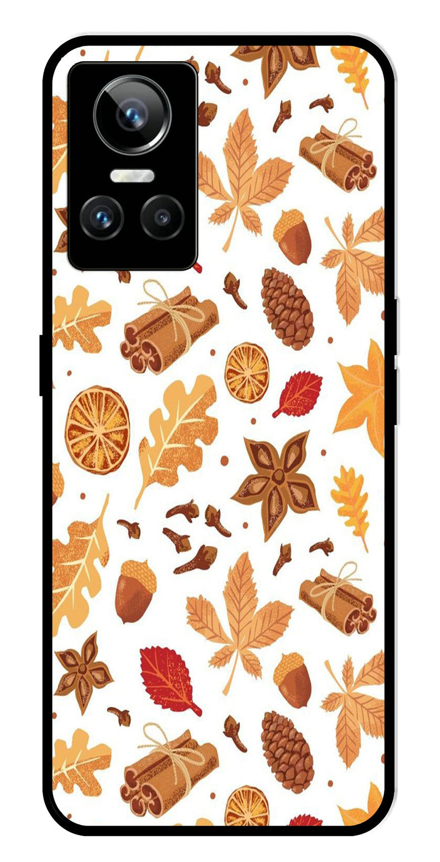 Autumn Leaf Metal Mobile Case for Realme GT Neo 3   (Design No -19)