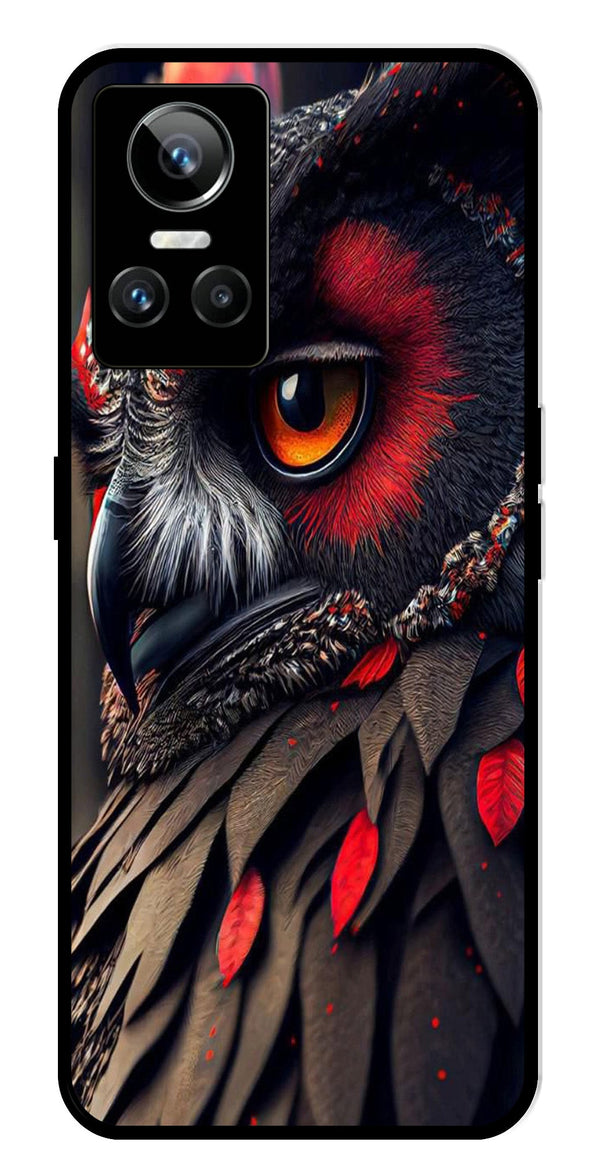 Owl Design Metal Mobile Case for Realme GT Neo 3   (Design No -26)