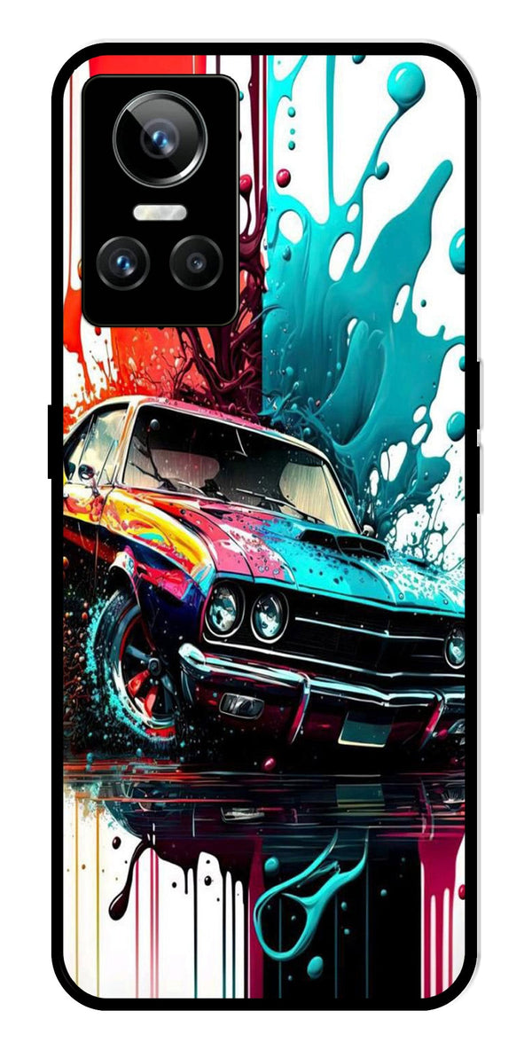 Vintage Car Metal Mobile Case for Realme GT Neo 3   (Design No -29)