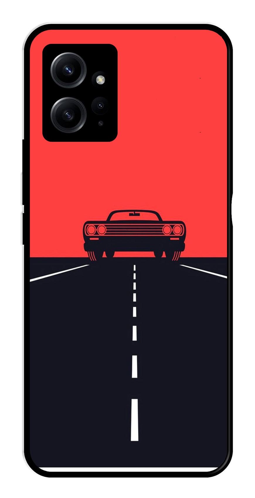 Car Lover Metal Mobile Case for Redmi Note 12 4G   (Design No -21)