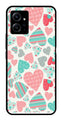Hearts Pattern Metal Mobile Case for Redmi Note 12 4G   (Design No -22)