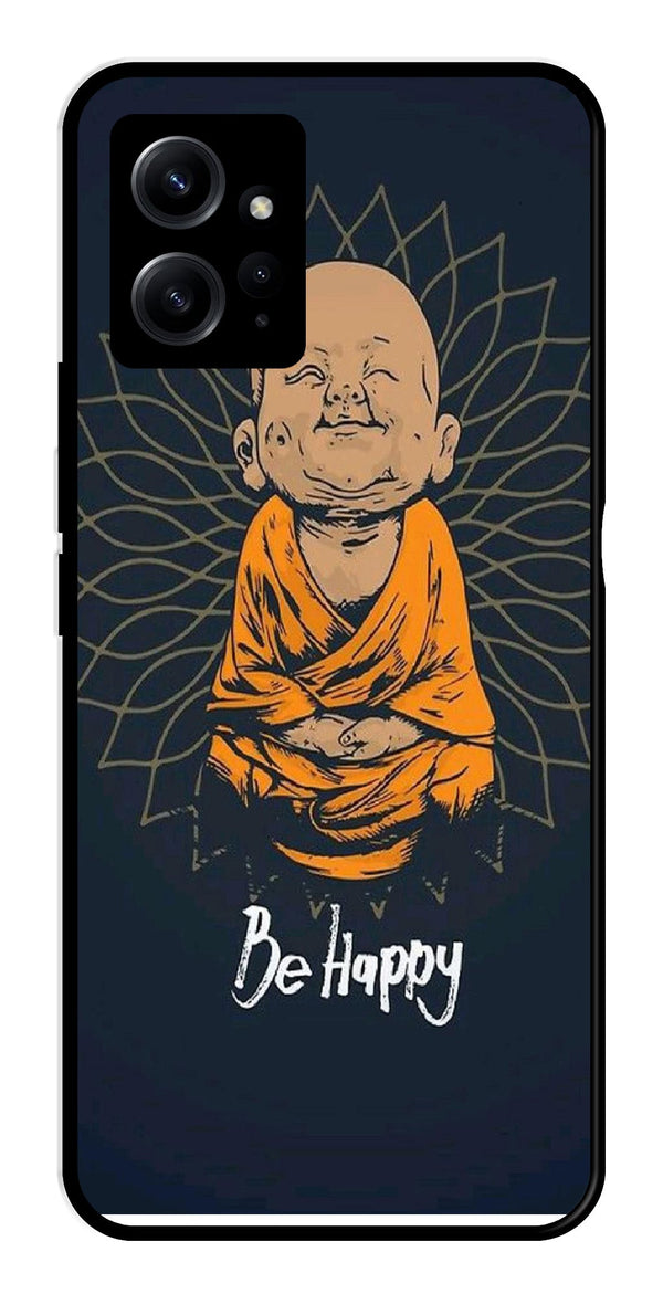 Be Happy Metal Mobile Case for Redmi Note 12 4G   (Design No -27)