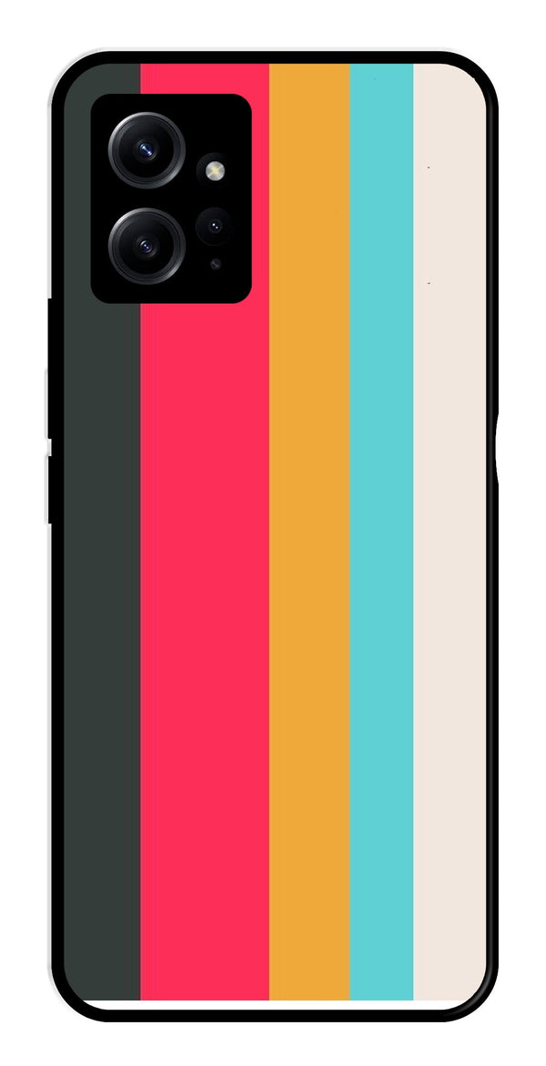 Muted Rainbow Metal Mobile Case for Redmi Note 12 4G   (Design No -31)