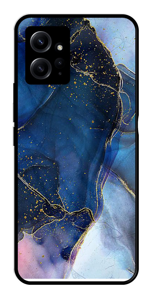 Blue Marble Metal Mobile Case for Redmi Note 12 4G   (Design No -34)
